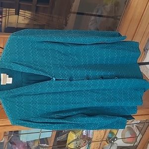2 Pieces -- Coldwater Creek Teal Green Tunic Pantsuit